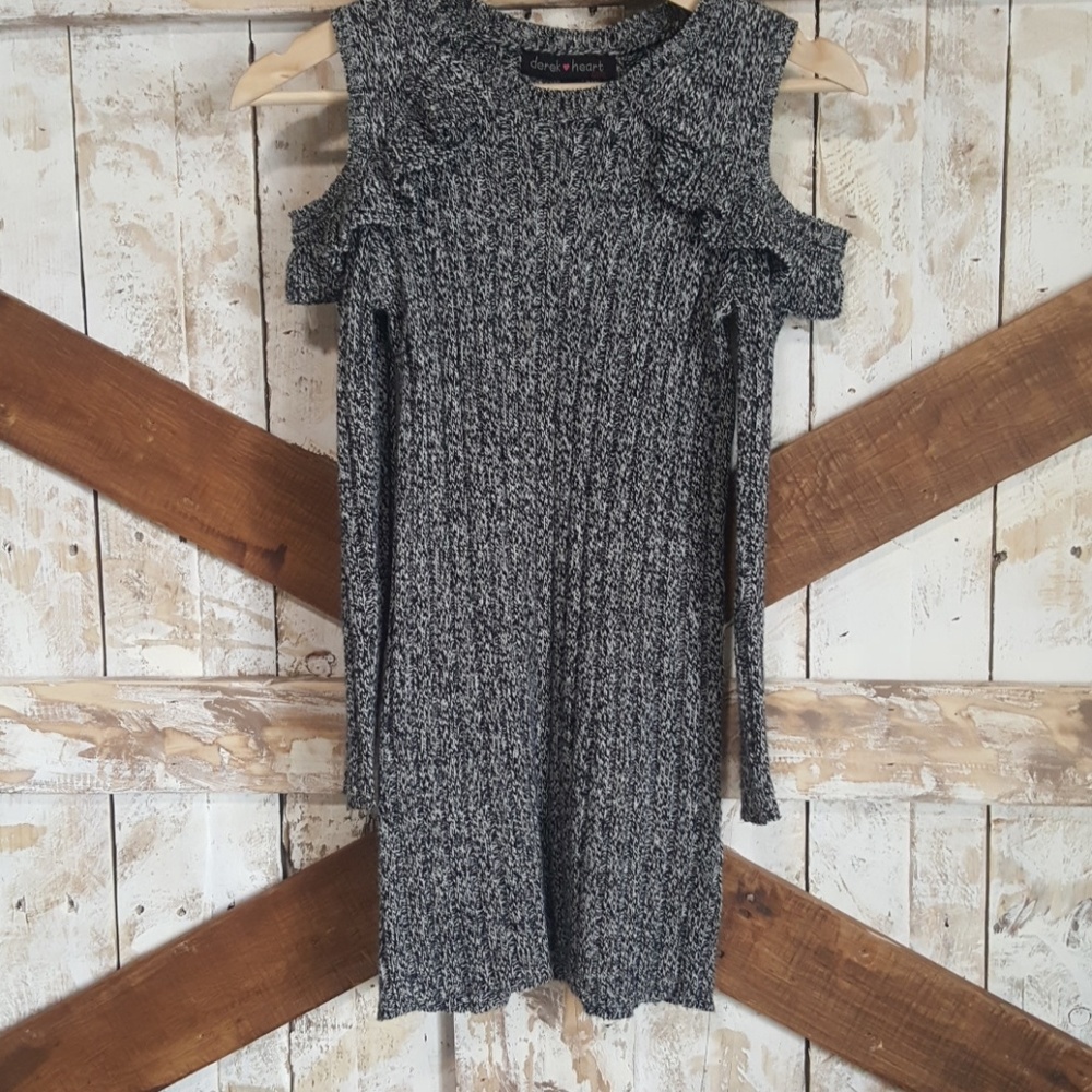A girls black and gray dress